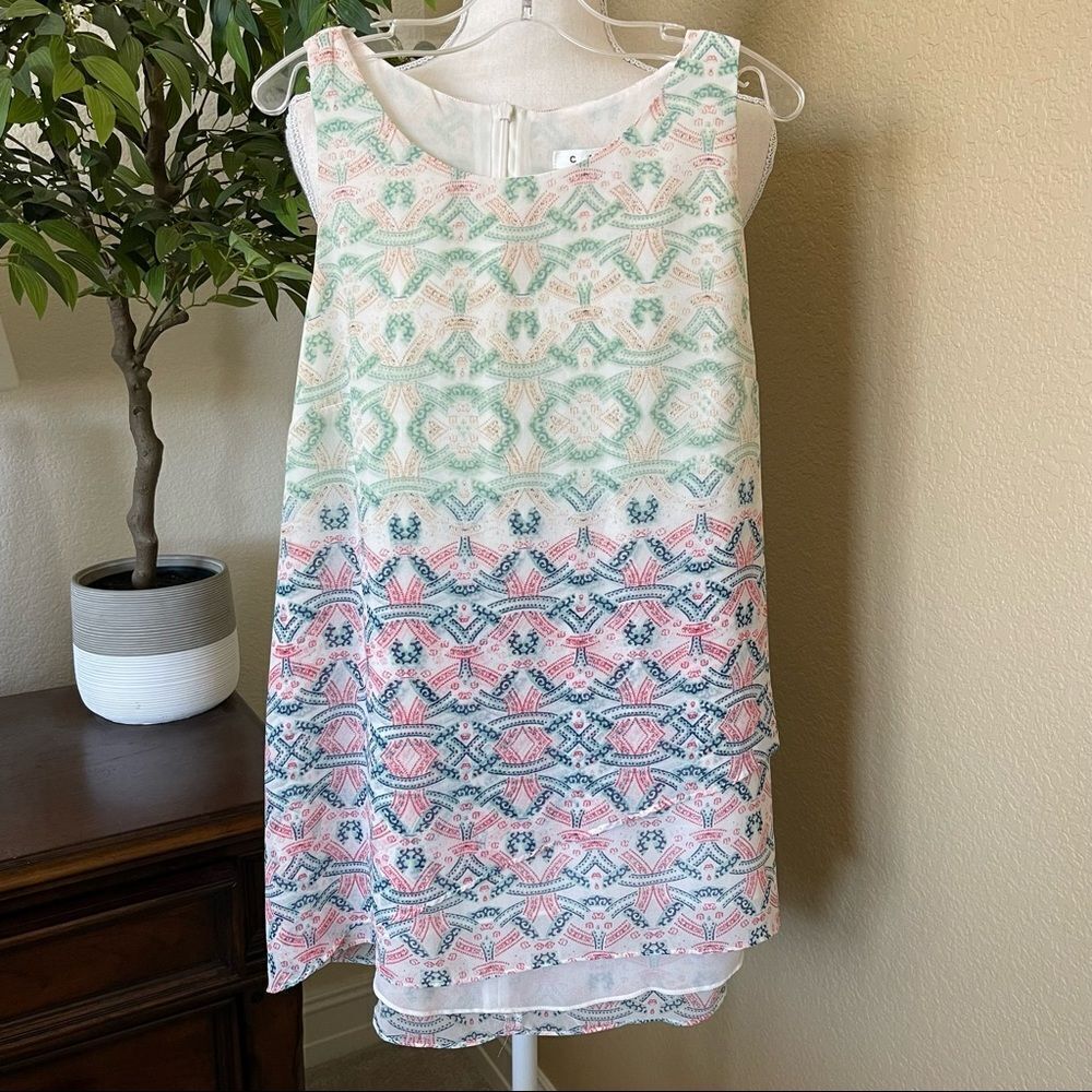 Cabi Mosaic Print Tank Top Blouse Style Spring St… - image 2